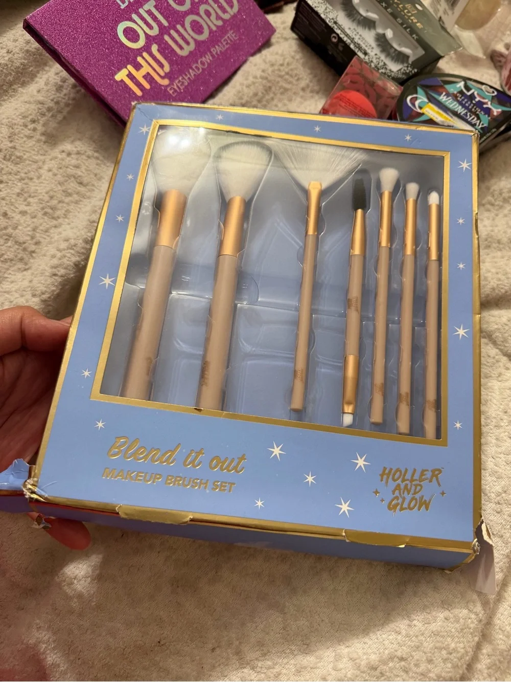 Beauty bundle lot Gold Makeup Brush Set